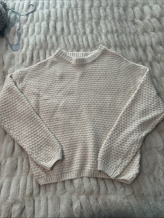Universal Thread Sweaters - Cream Knit Women's Sweater - Classic Textured Pullover Universal Thread Large